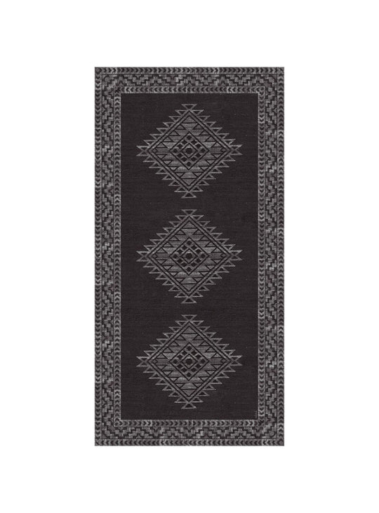 Tapis Cusco Adama Alma, entretien facile pour familles actives. noir