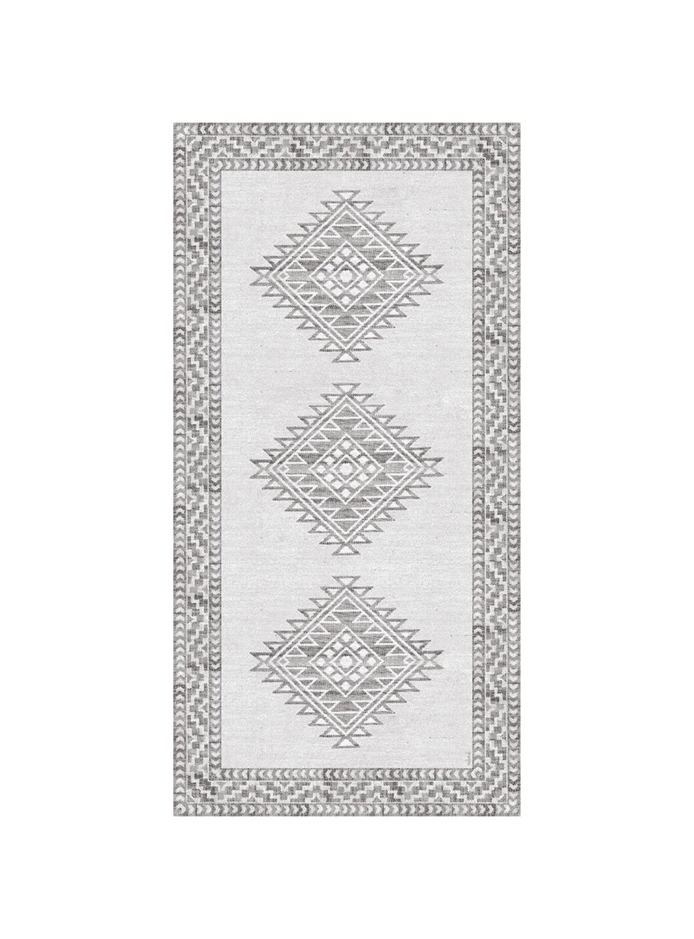 Tapis Cusco d'Adama Alma, vinyle résistant à l’eau et idéal pour zones à fort trafic. gris