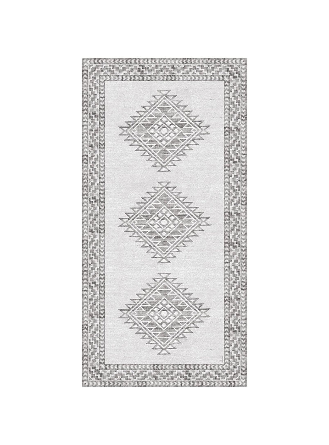 Tapis Cusco d'Adama Alma, vinyle résistant à l’eau et idéal pour zones à fort trafic. gris