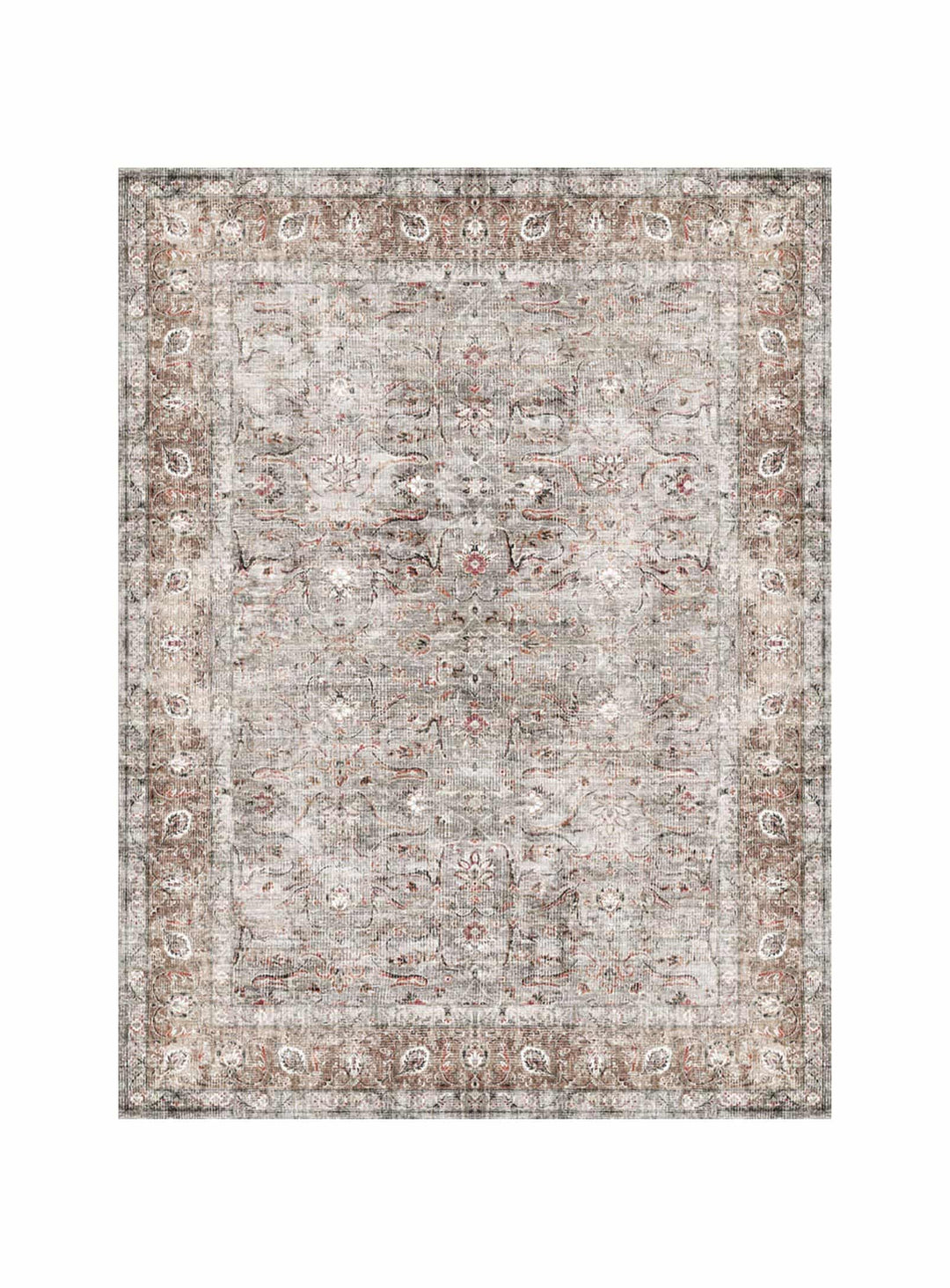 Tapis en vinyle Daniel Adama Alma, design pratique et robuste pour la maison. brun