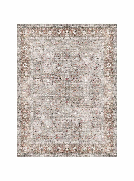 Tapis en vinyle Daniel Adama Alma, design pratique et robuste pour la maison. brun