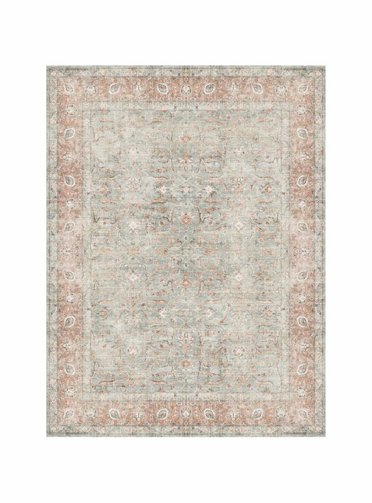 Tapis en vinyle Daniel Adama Alma, imperméable et facile à nettoyer au quotidien. vert