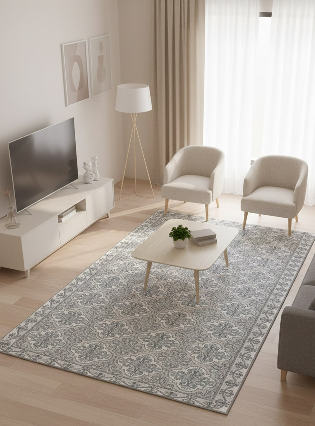 Tapis en vinyle Drawit d'Adama Alma, résistant à l’eau et parfait pour zones fréquentées.