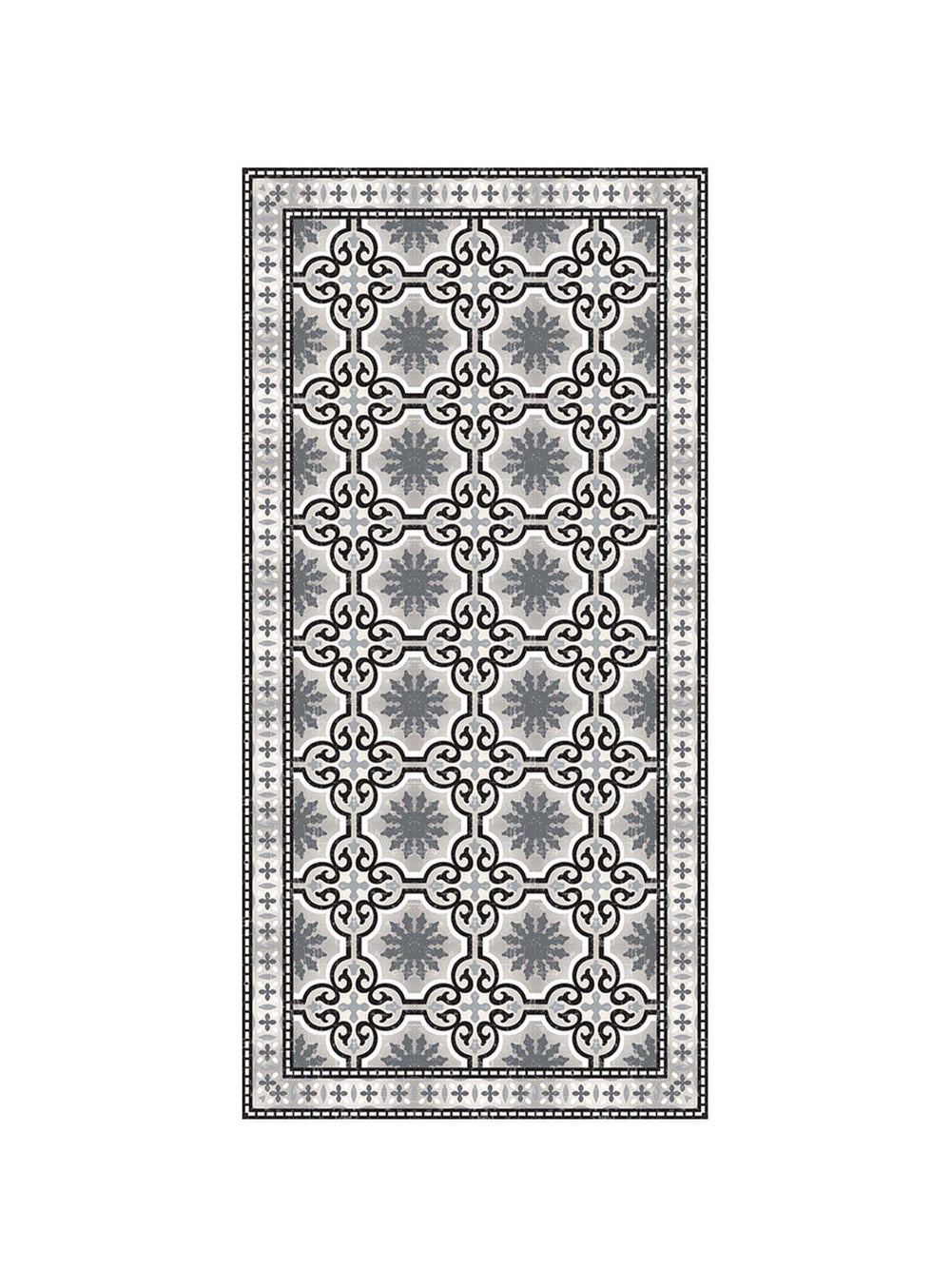 Tapis Dream Adama Alma, hypoallergénique et sûr pour animaux. noir & blanc