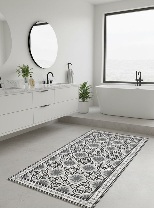 Tapis Dream Adama Alma, robustesse et style pour toute la maison. noir & blanc