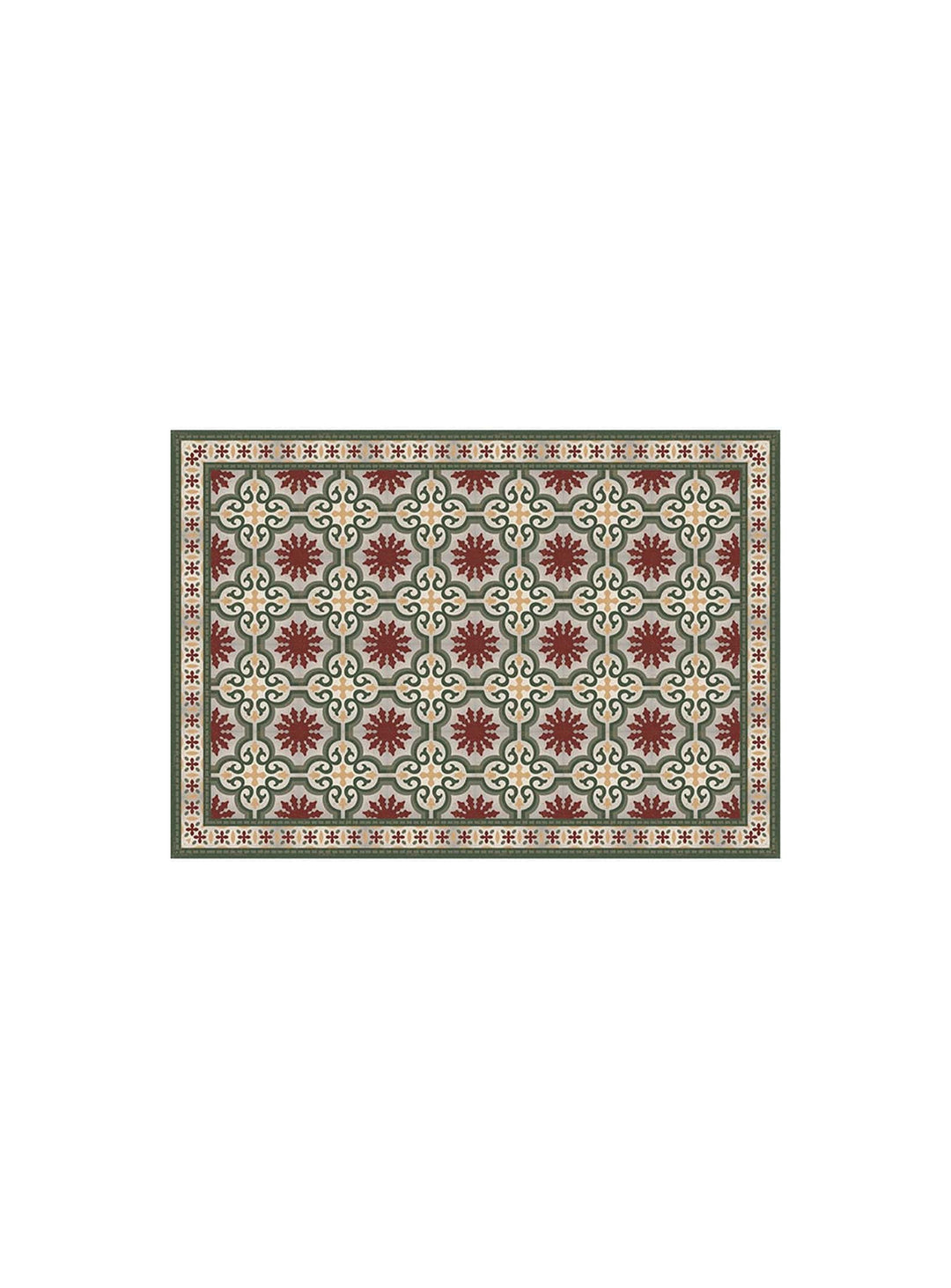 Napperons en vinyle Adama Alma Classiques, un style intemporel pour vos repas. dream vert & rouge