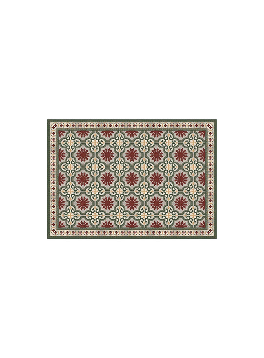 Napperons en vinyle Adama Alma Classiques, un style intemporel pour vos repas. dream vert & rouge