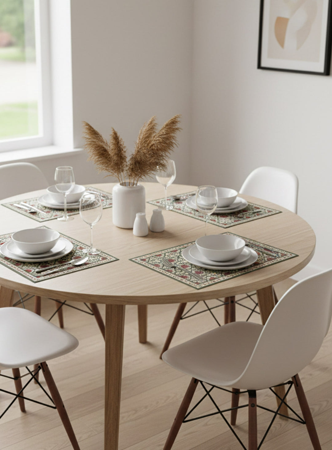 Napperons en vinyle Adama Alma Classiques, solides et parfaits pour un usage quotidien. dream vert & rouge