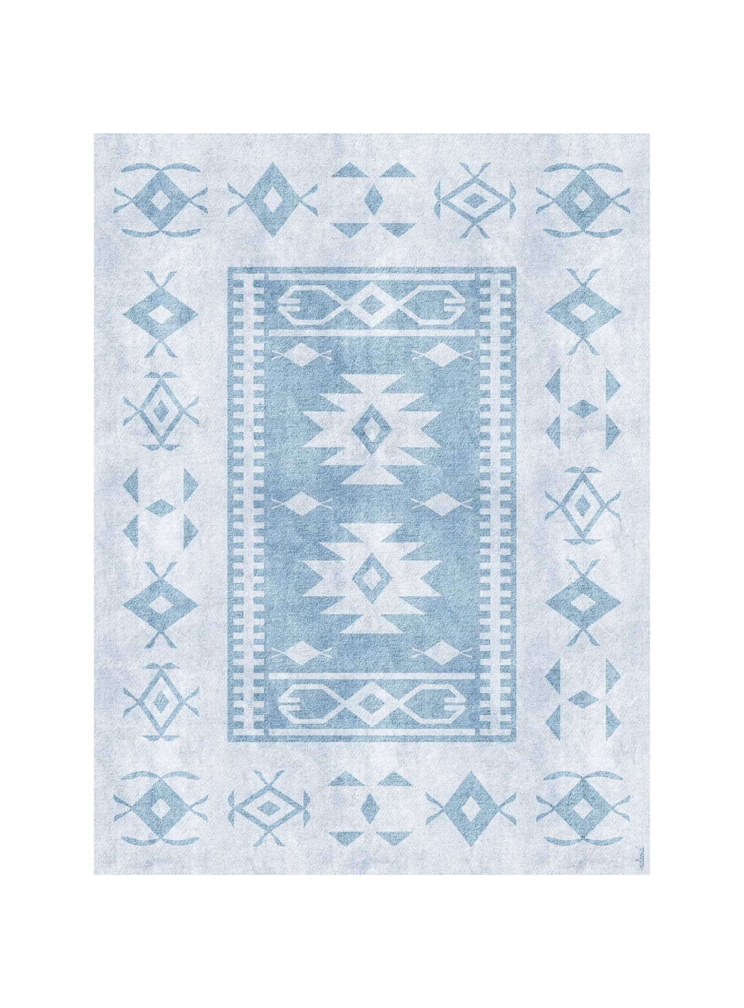 Tapis de vinyle Adama Alma Dune, faciles à nettoyer et idéals avec animaux. bleu