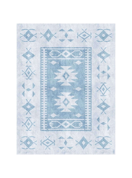 Tapis de vinyle Adama Alma Dune, faciles à nettoyer et idéals avec animaux. bleu