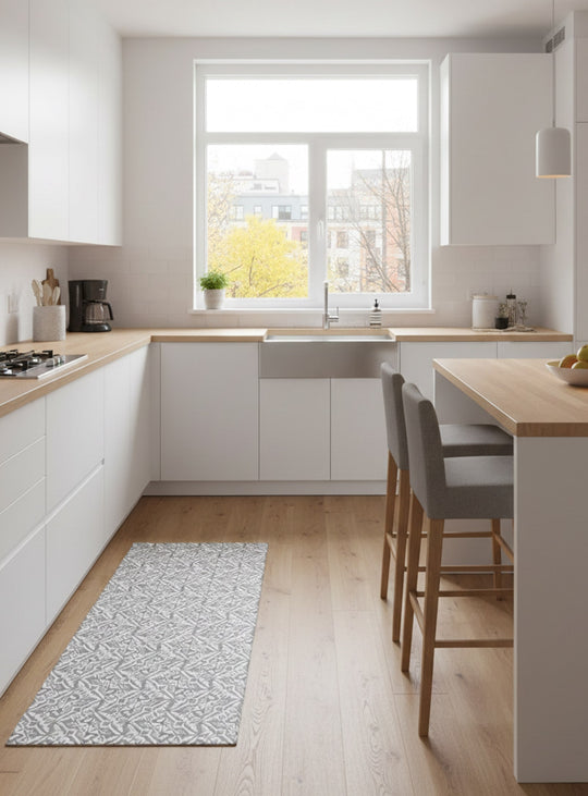 Tapis en vinyle Adama Alma Fragments, imperméables et résistants aux accidents.