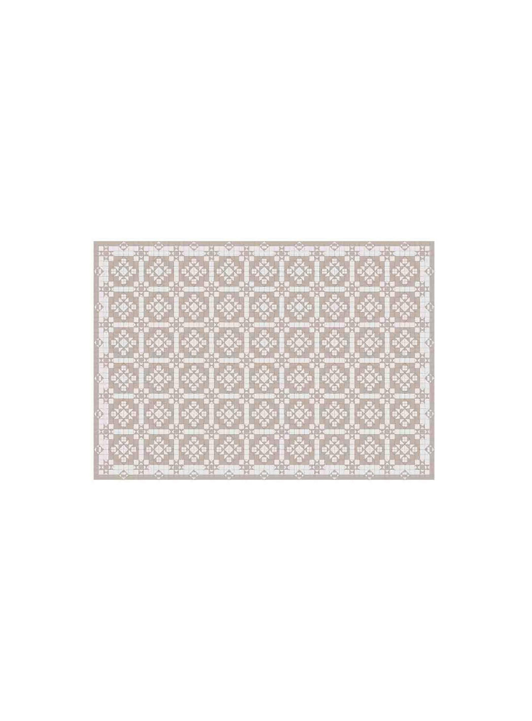 Napperons en vinyle Adama Alma Tuiles, parfaits pour une table moderne et originale. geo ocre