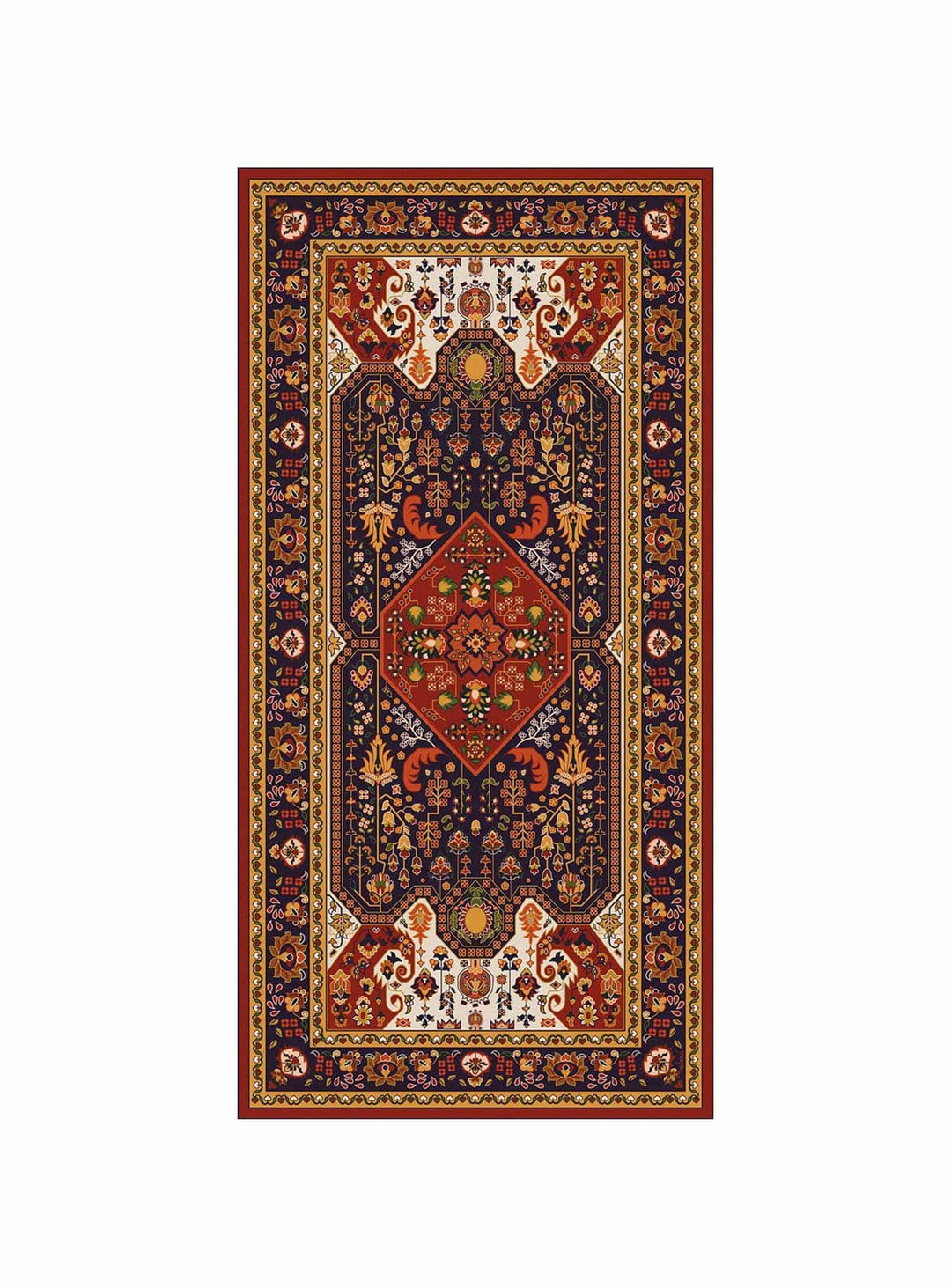 Tapis en vinyle Adama Alma Granada, imperméables et résistants aux déversements. rouge foncé