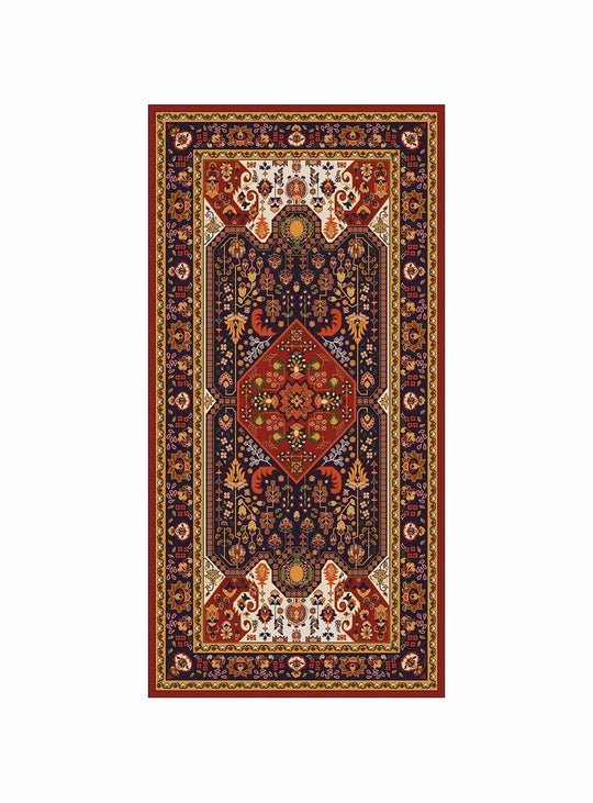 Tapis en vinyle Adama Alma Granada, imperméables et résistants aux déversements. rouge foncé