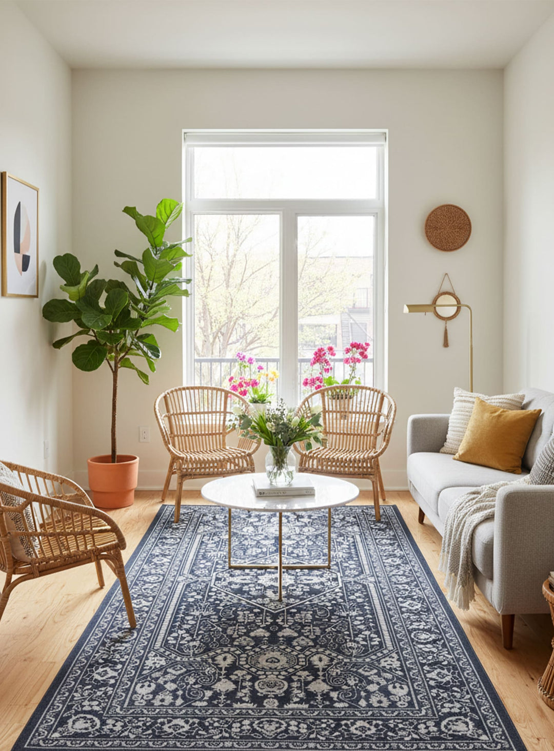 Tapis en vinyle Adama Alma Granada, hypoallergéniques et sûrs pour les animaux. gris