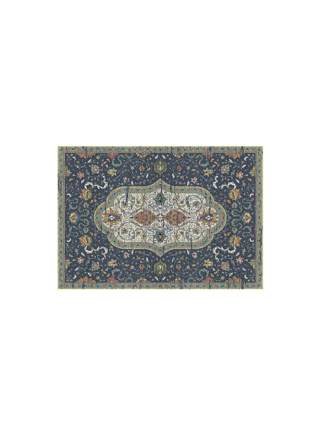 Napperons en vinyle Adama Alma persan, faciles à nettoyer et ultra pratiques. hamsa gris