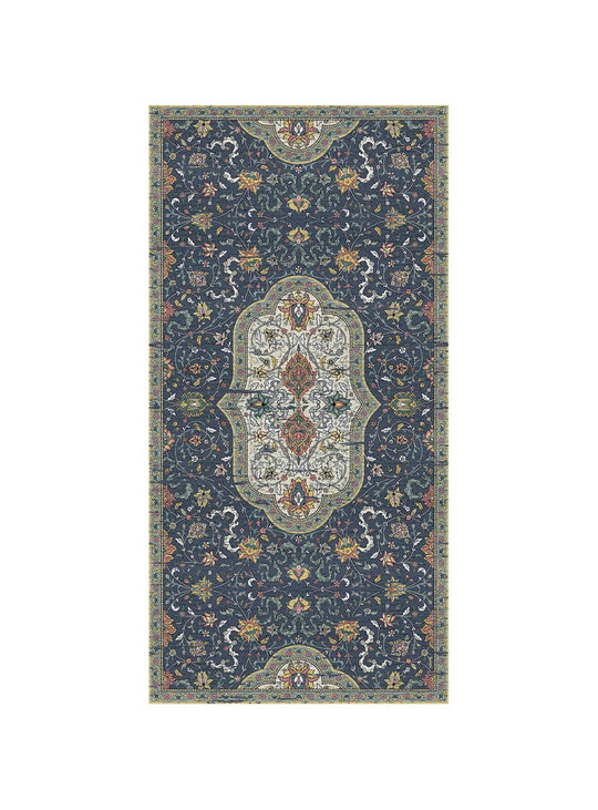 Tapis de vinyle Adama Alma Hamsa, faciles à nettoyer et adaptés aux foyers actifs. gris