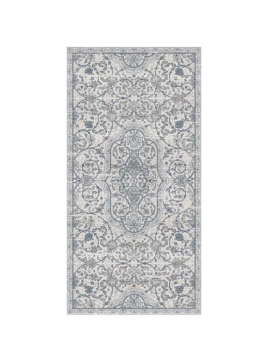 Tapis de vinyle Adama Alma Hamsa, antidérapants et idéals pour zones à fort trafic. blanc