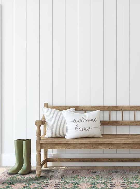 Tapis en vinyle Hannah Adama Alma, durable et antidérapant pour un intérieur sûr. vert