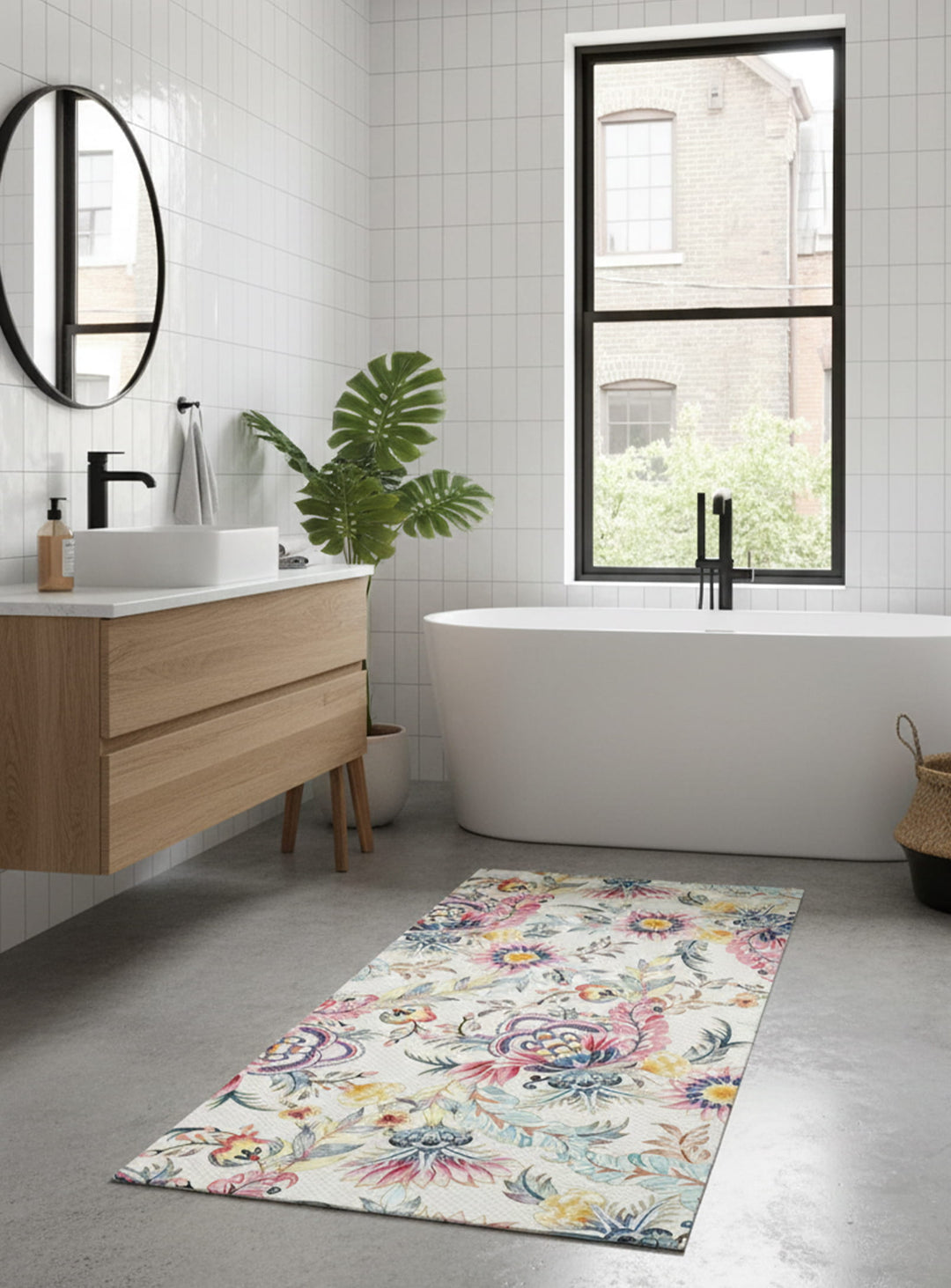 Tapis en vinyle Adama Alma Joy, durables et parfaits pour un intérieur coloré.