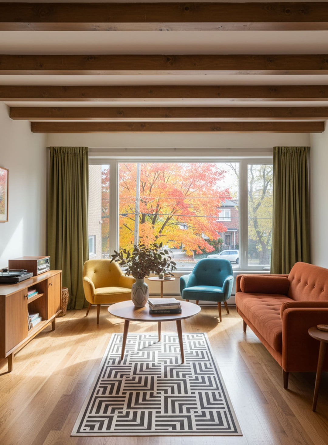 Tapis en vinyle Adama Alma Kites, faciles à nettoyer et adaptés aux foyers actifs.