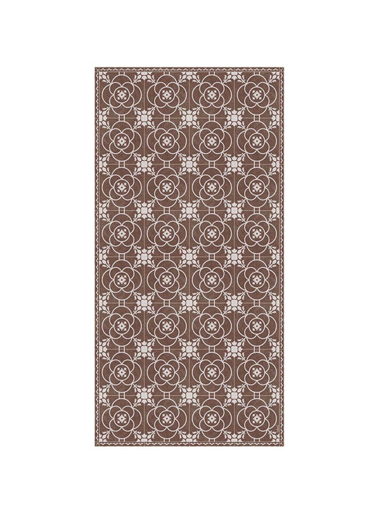 Tapis en vinyle Adama Alma Lisa, imperméables et résistants au quotidien. brun