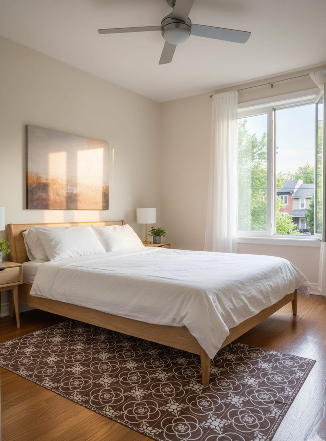 Tapis en vinyle Adama Alma Lisa, élégants et utilisables dans toutes les pièces. brun