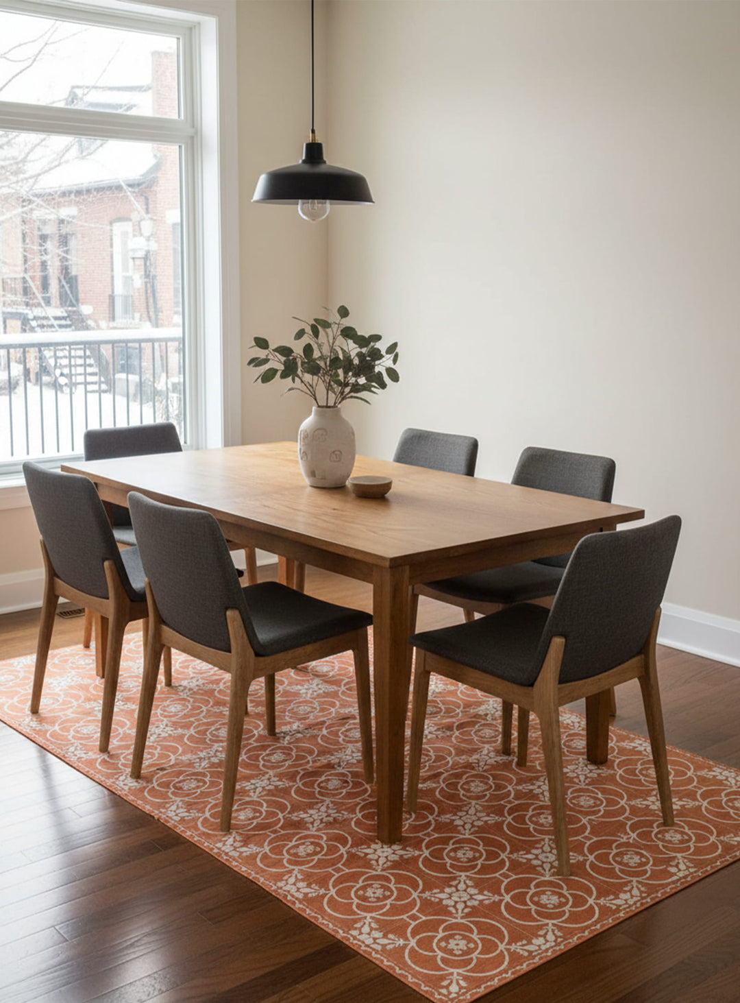 Tapis en vinyle Adama Alma Lisa, hypoallergéniques et sûrs pour les animaux. orange