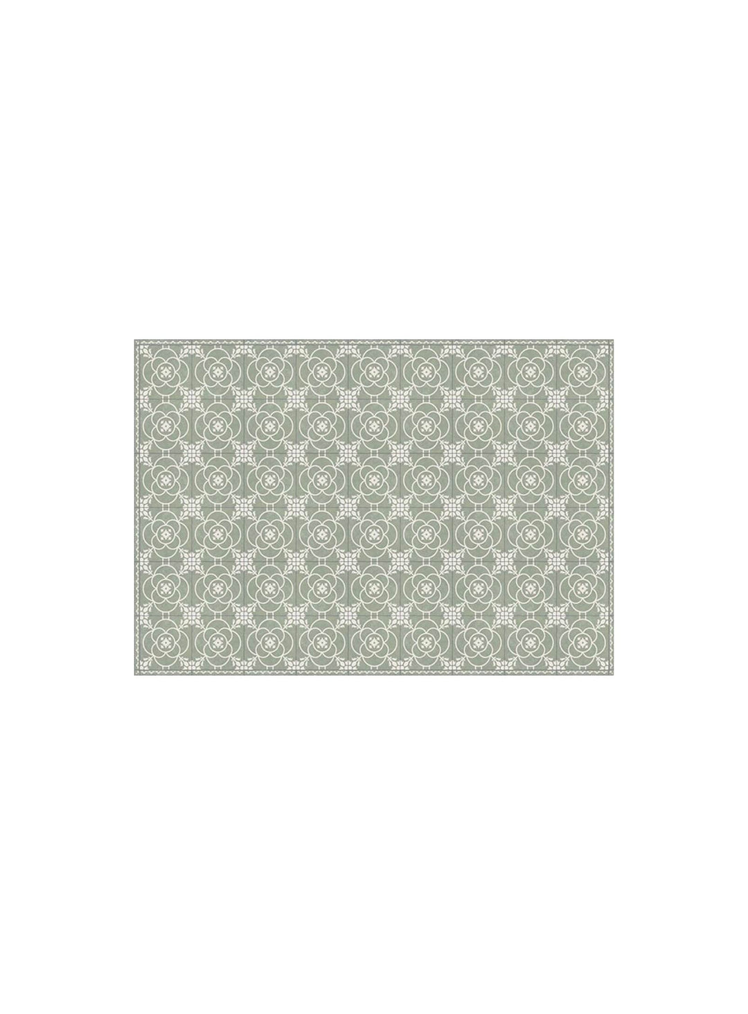 Napperons en vinyle Adama Alma Tuiles, motifs inspirés des cultures du monde. lisa vert