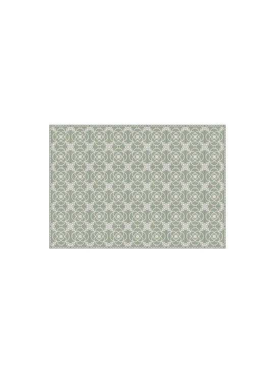 Napperons en vinyle Adama Alma Tuiles, motifs inspirés des cultures du monde. lisa vert