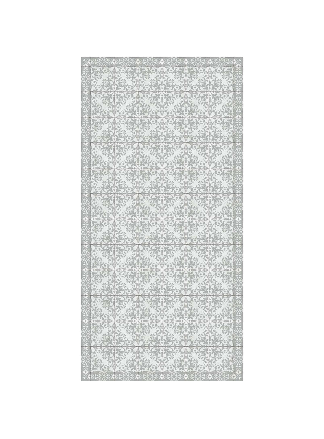 Tapis en vinyle Adama Alma Majestic, faciles à nettoyer et adaptés aux foyers actifs. gris