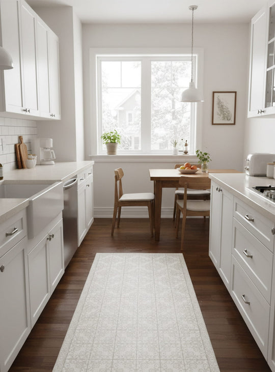 Tapis en vinyle Adama Alma Majestic, durables et parfaits pour un intérieur stylé. beige