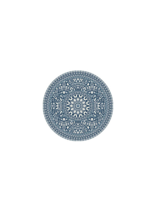 Napperons en vinyle ronds Adama Alma, forme ronde pour une table harmonieuse. mali bleu