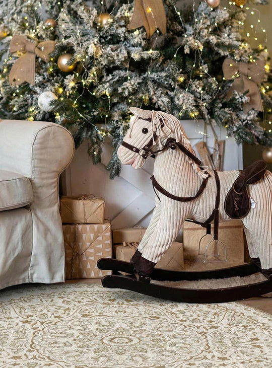 Tapis ronds en vinyle Adama Alma Mali, solides et stylés pour un intérieur tendance. ocre