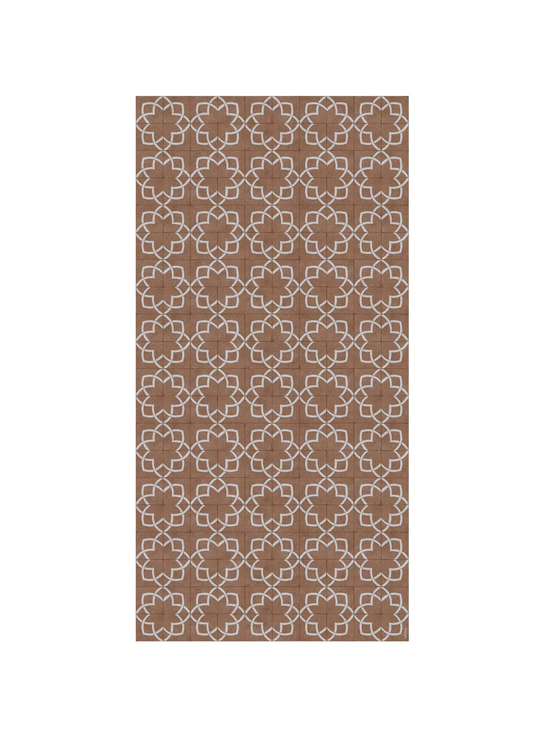 Tapis en vinyle Manos d'Adama Alma, résistant à l’eau et idéal zones fréquentées. brun