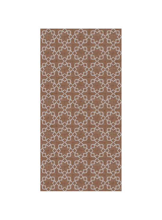 Tapis en vinyle Manos d'Adama Alma, résistant à l’eau et idéal zones fréquentées. brun