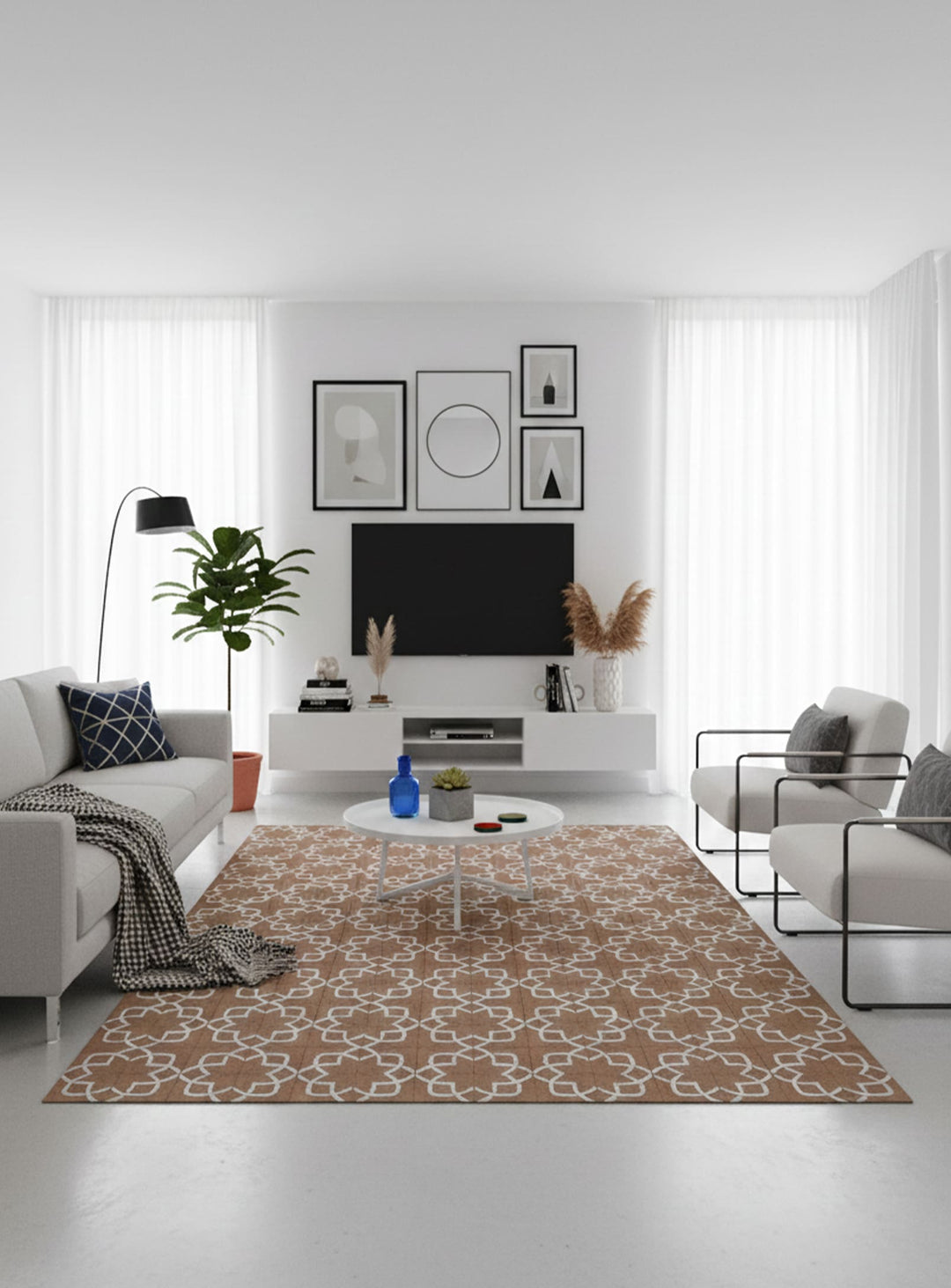 Tapis Manos Adama Alma, hypoallergénique et sûr pour les animaux. brun