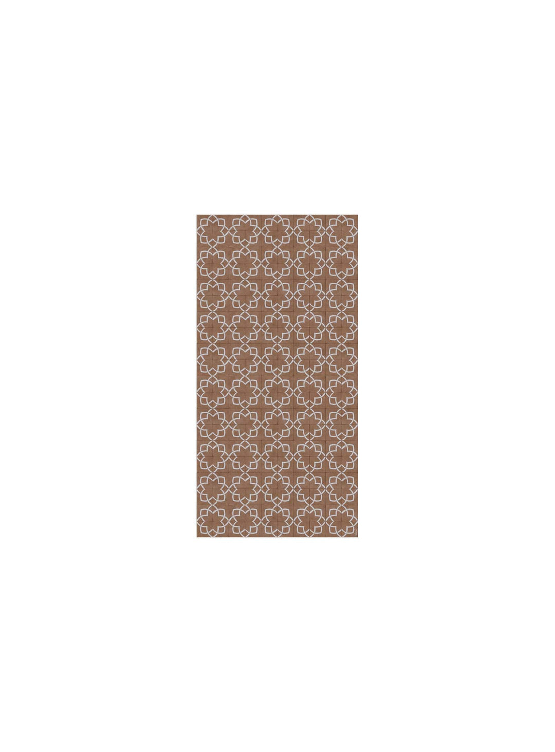 Chemins de table en vinyle Adama Alma Tuiles, motifs inspirés des cultures du monde. manos brun