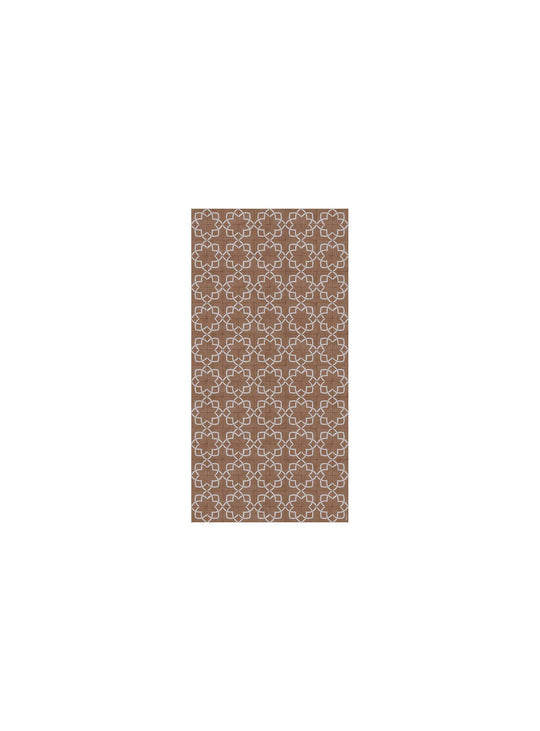 Chemins de table en vinyle Adama Alma Tuiles, motifs inspirés des cultures du monde. manos brun