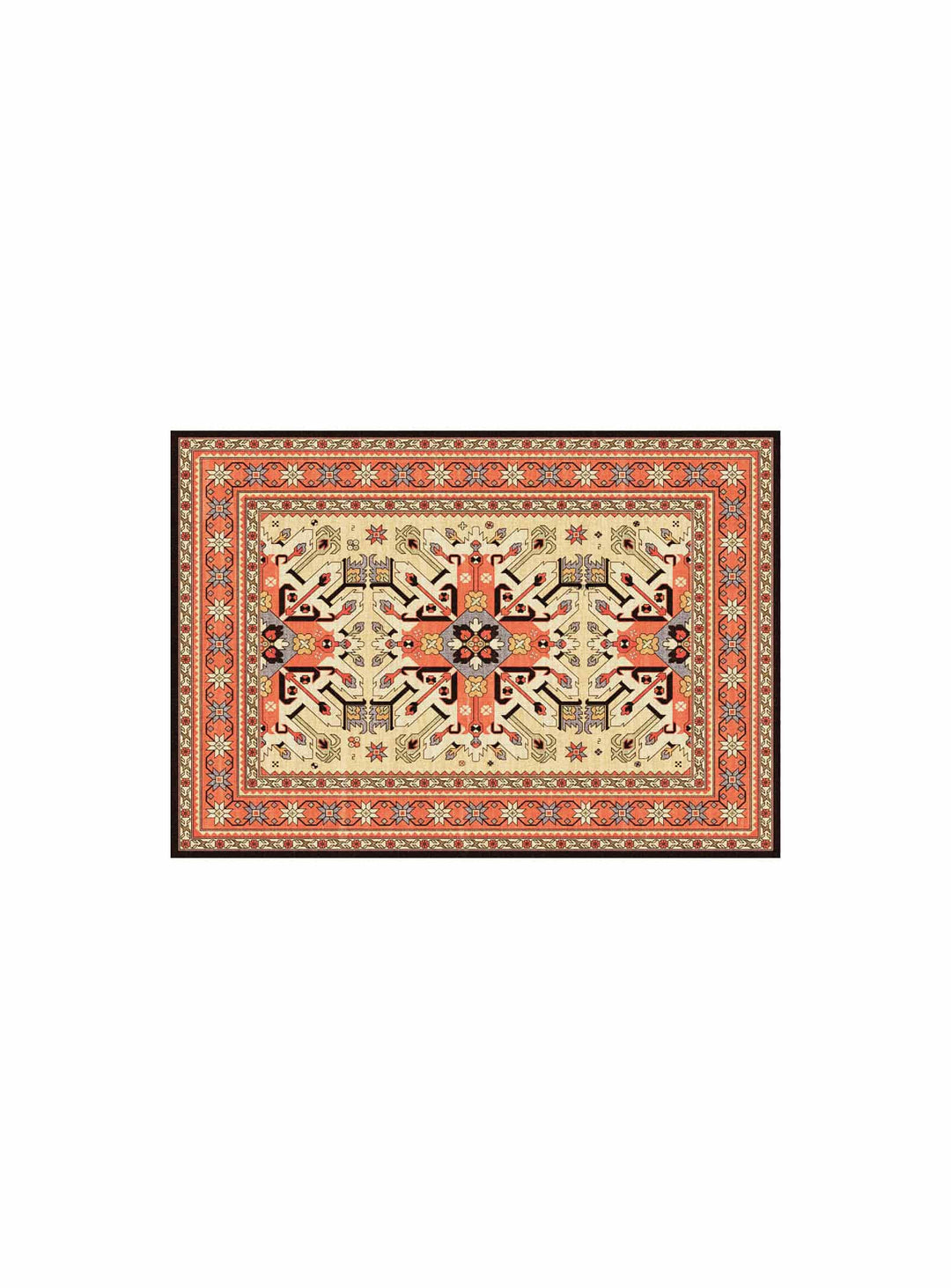 Napperons en vinyle Adama Alma Persan, durabilité et style pour repas raffinés. mullah orange