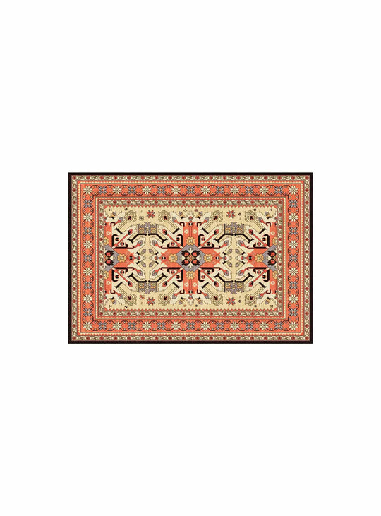 Napperons en vinyle Adama Alma Persan, durabilité et style pour repas raffinés. mullah orange