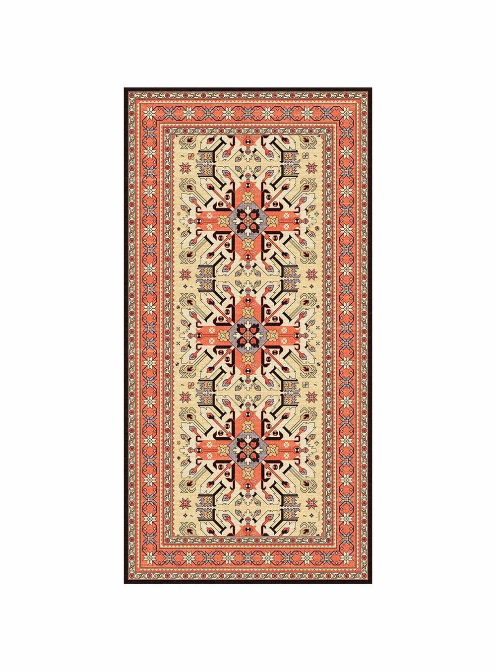 Tapis en vinyle Adama Alma Mullah, antidérapants et idéals pour zones à fort trafic. orange