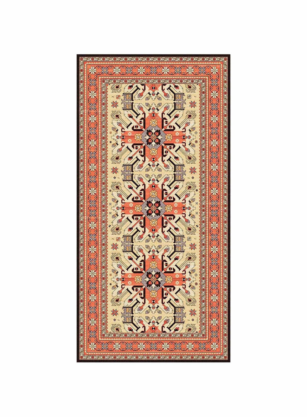 Tapis en vinyle Adama Alma Mullah, antidérapants et idéals pour zones à fort trafic. orange