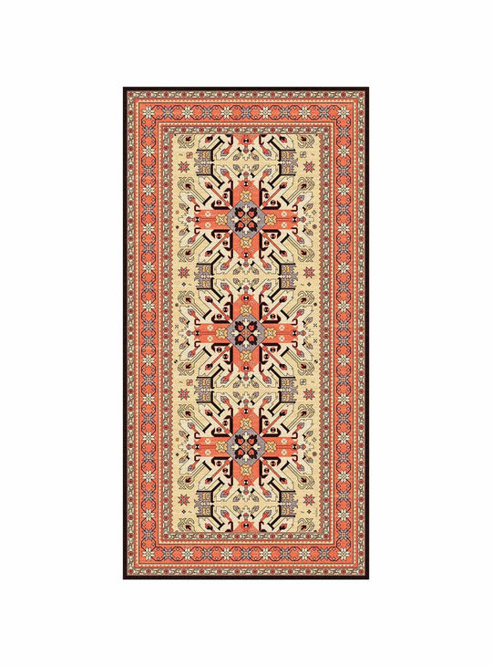 Tapis en vinyle Adama Alma Mullah, antidérapants et idéals pour zones à fort trafic. orange