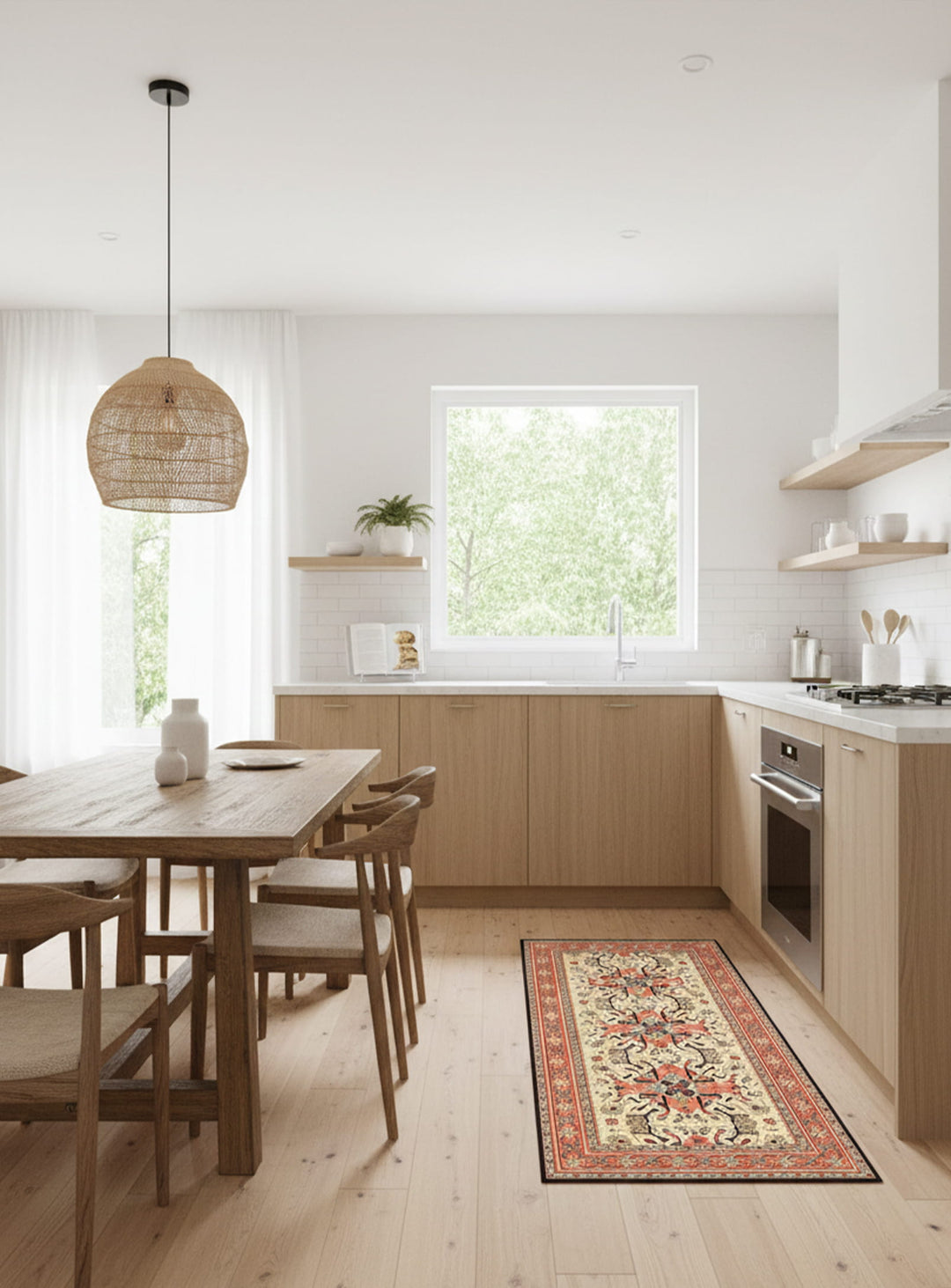 Tapis en vinyle Adama Alma Mullah, résistants et faciles à maintenir propres. orange