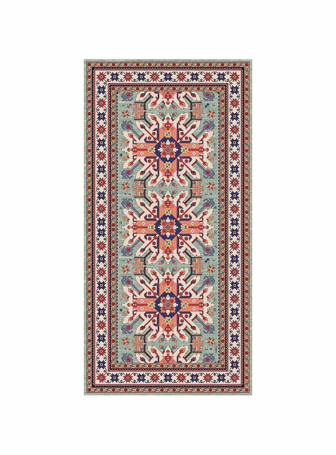 Tapis en vinyle Adama Alma Mullah, faciles à nettoyer et adaptés aux foyers actifs. vert