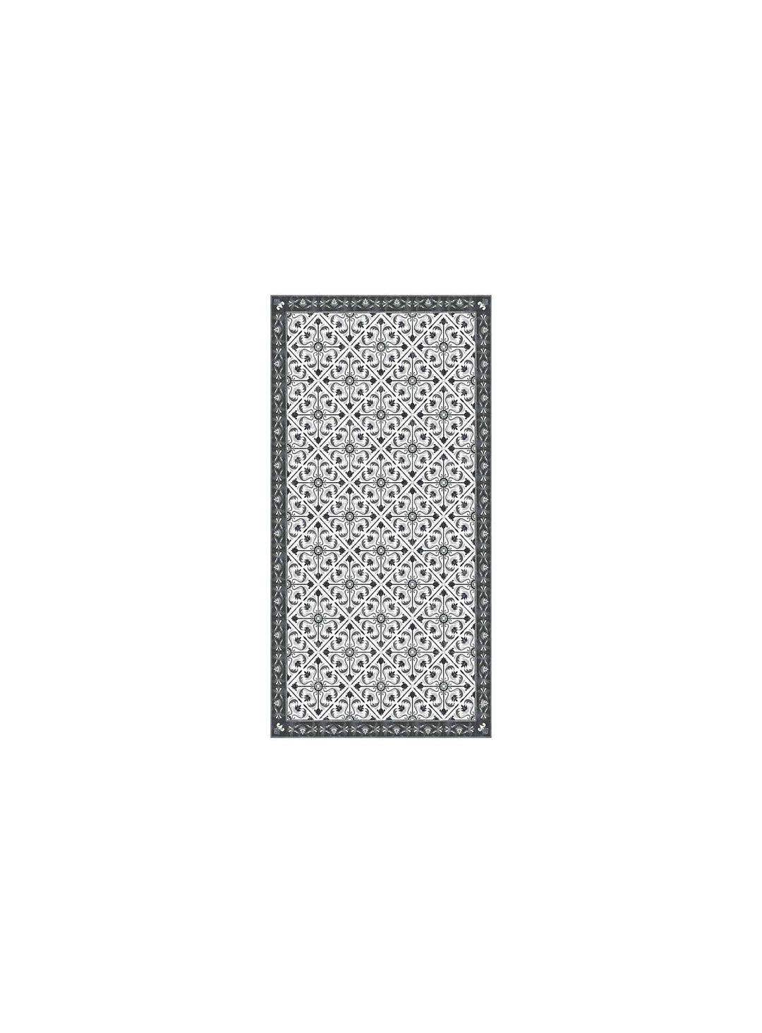 Chemins de table en vinyle Adama Alma Tuiles, ambiance graphique pour vos repas. narangi noir