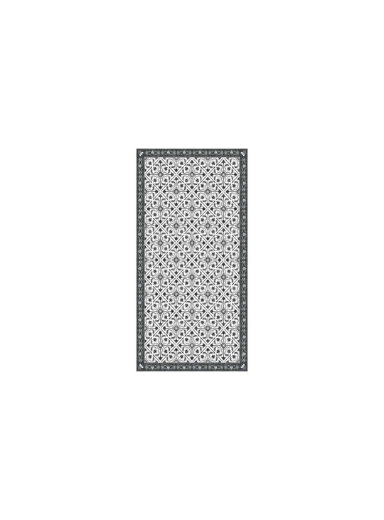 Chemins de table en vinyle Adama Alma Tuiles, ambiance graphique pour vos repas. narangi noir