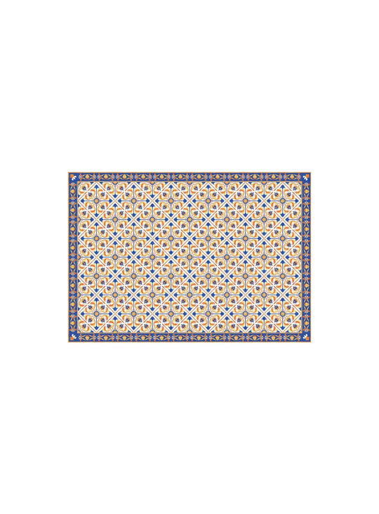 Napperons en vinyle Adama Alma Tuiles, motifs carreaux pour une ambiance forte. narangi orange