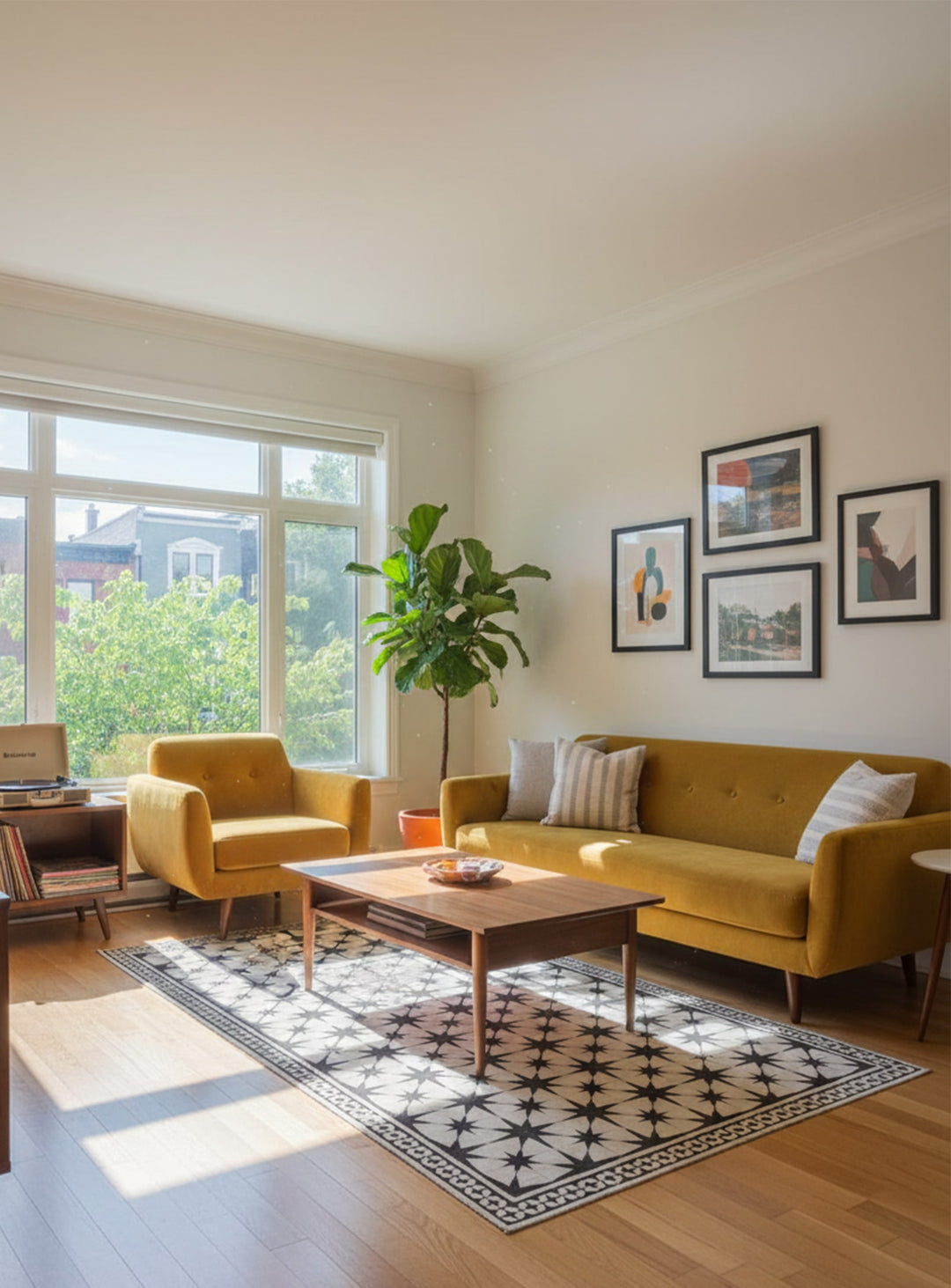 Tapis en vinyle Adama Alma NightSky, imperméables et résistants aux déversements.